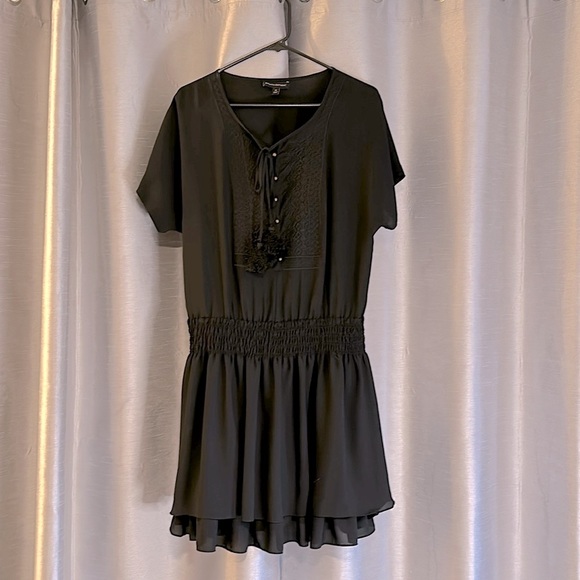 Banana Republic Short Sleeve Flirty Black Dress - Picture 1 of 4